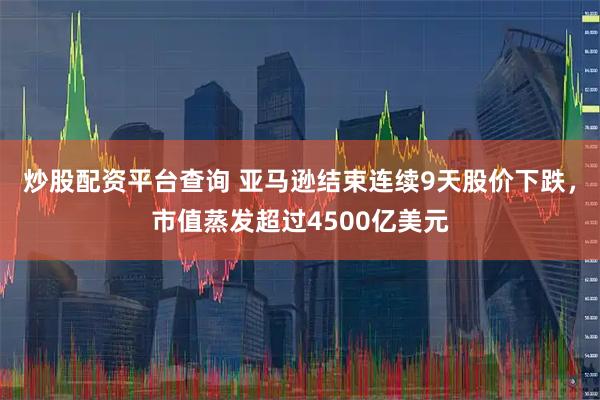 炒股配资平台查询 亚马逊结束连续9天股价下跌，市值蒸发超过4500亿美元