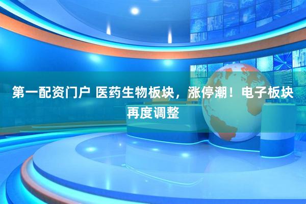 第一配资门户 医药生物板块，涨停潮！电子板块再度调整